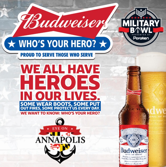 Budweiser Folds of Honor Military Pint Glass